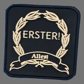 3D Morale Patch: "ERSTER! ALLES!" beige-gold