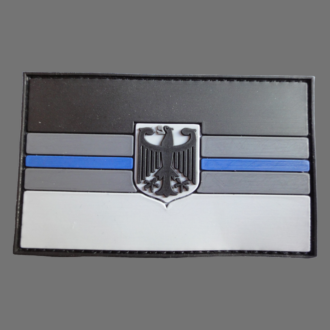 3D Rubber MORALE PATCH: "BLUE LINE DEUTSCHLAND"