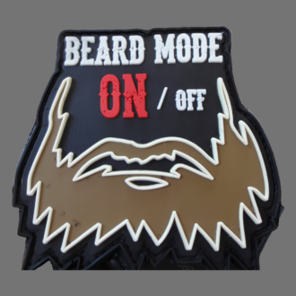 3D Rubber MORALE PATCH: "Beard Mode: ON"