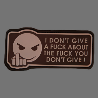 3DRubber Patch:"I DON'T GIVE A FUCK...!" dark ops