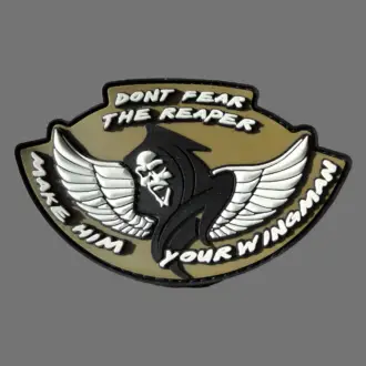 3D Rubber MORALE PATCH: "Don't fear the Reaper - white wings"