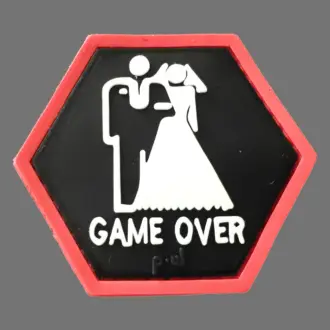 HEXPATCH: "Game over" schwarz, wei , rot