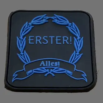 3D Morale Patch: "ERSTER! ALLES!", blau