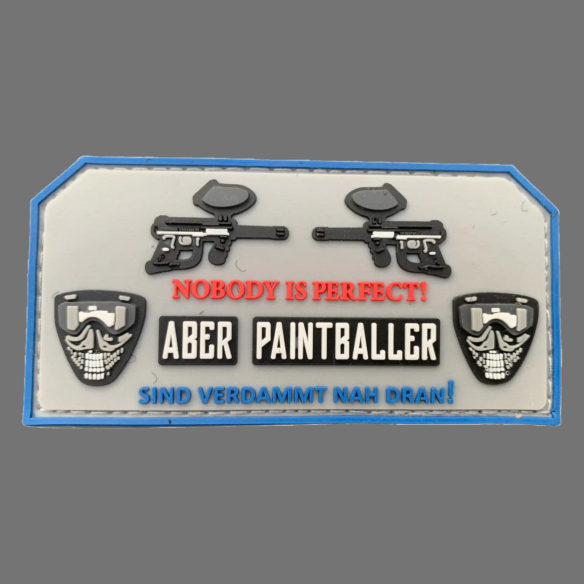 3D RUBBERPATCH: "NOBODY IS PERFECT - ABER PAINTBALLER"