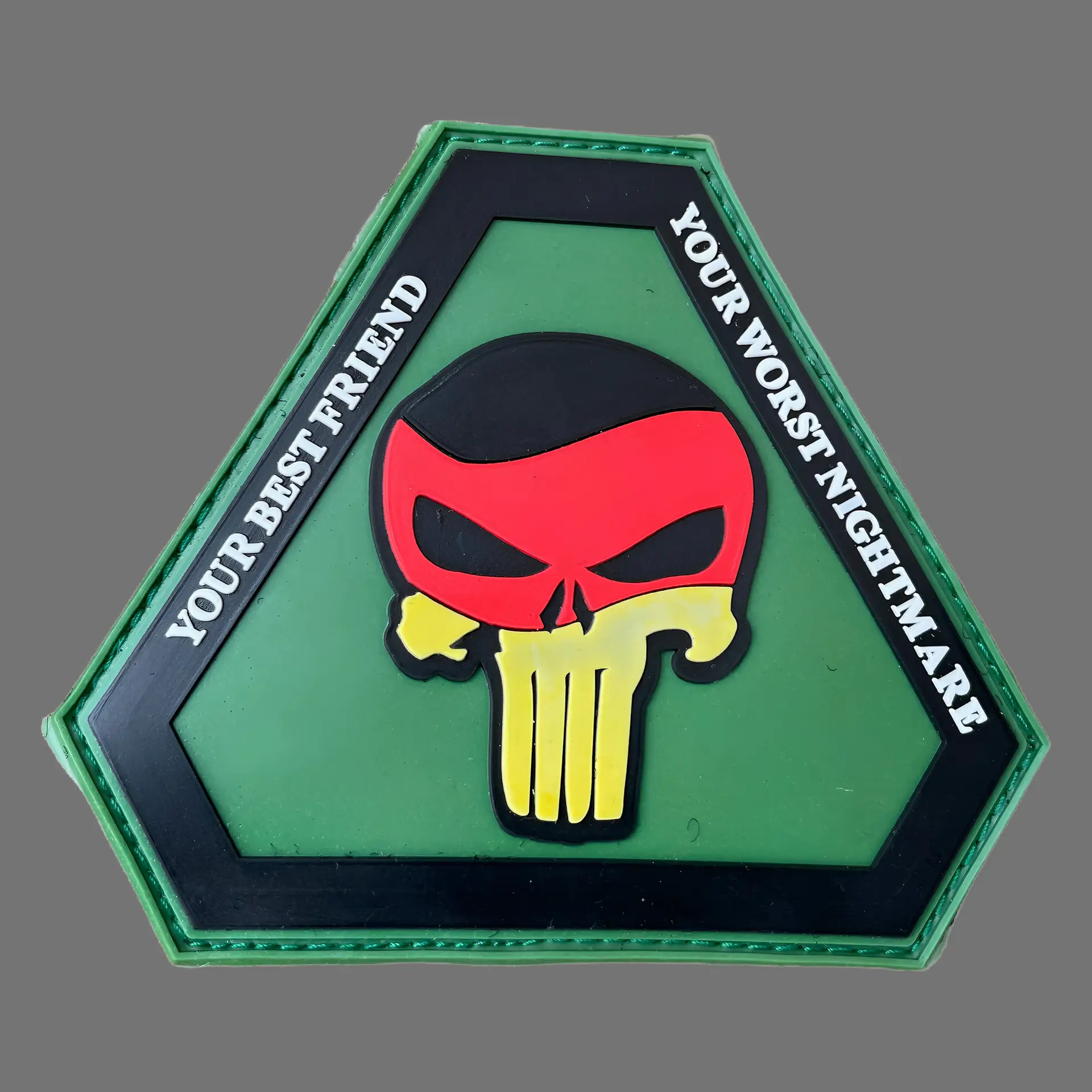 3D Rubber Patch:"Punisher Germany" tannengrün