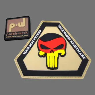 3D Rubber Patch:"Punisher Germany"