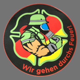 Aufkleber/Sticker "Wir gehen durchs Feuer!" Deutschland
