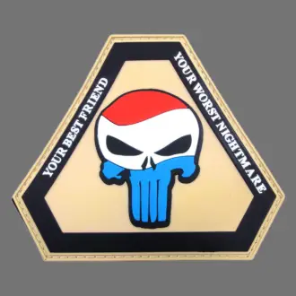 3D Rubber Patch:"Punisher Luxembourg"