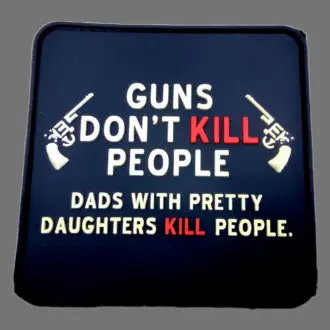 3D Rubber Patch:"Guns don't kill people"