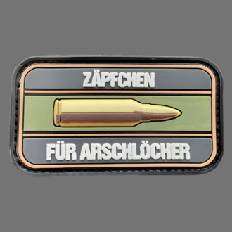 3D Rubberpatch: "ZÄPFCHEN für ARSCHLÖCHER"