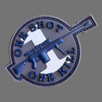 3D Rubber Patch:"ONE SHOT ONE KILL"