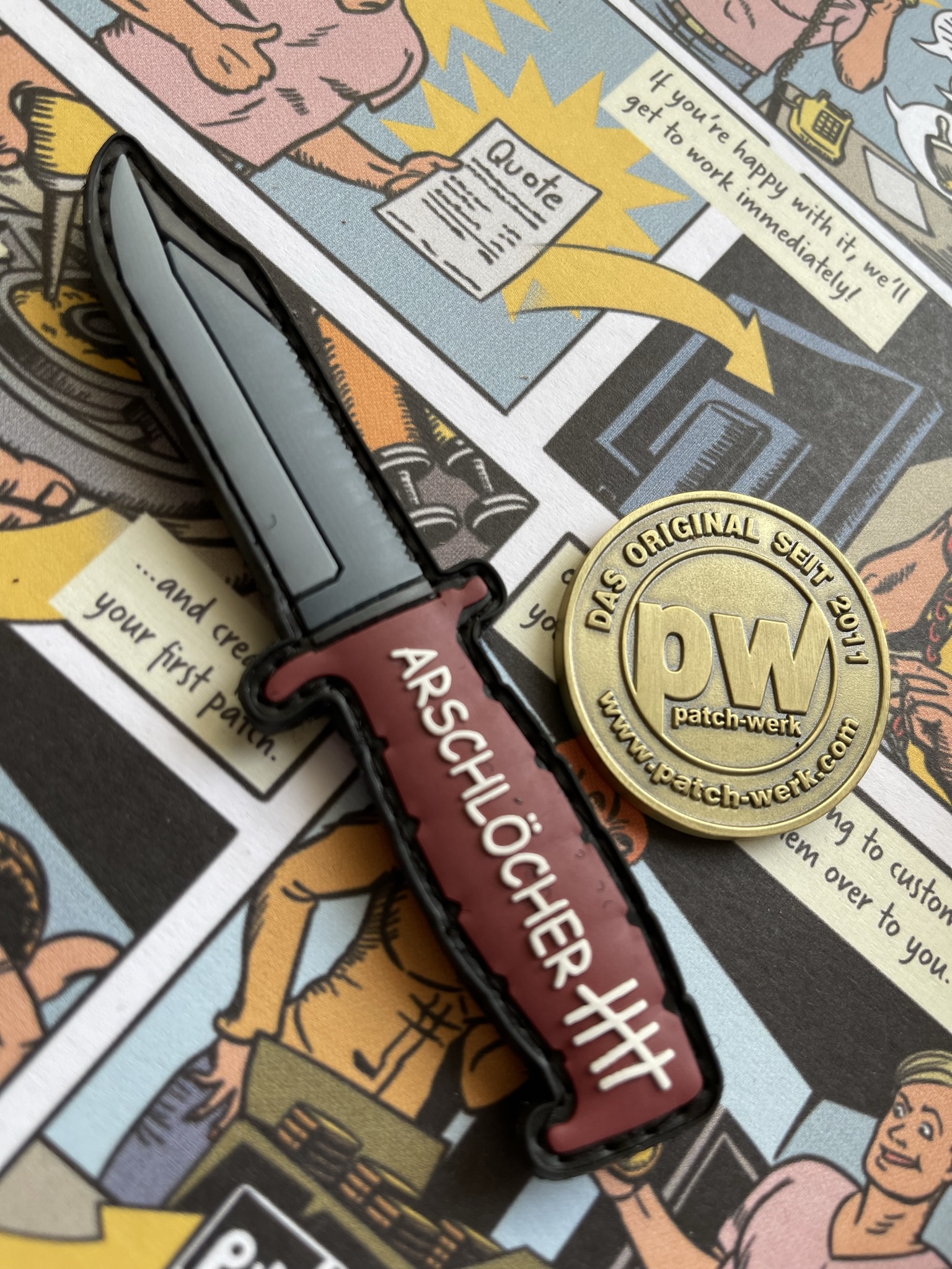 3D Rubberpatch: "ARSCHLÖCHER" – Bild 2