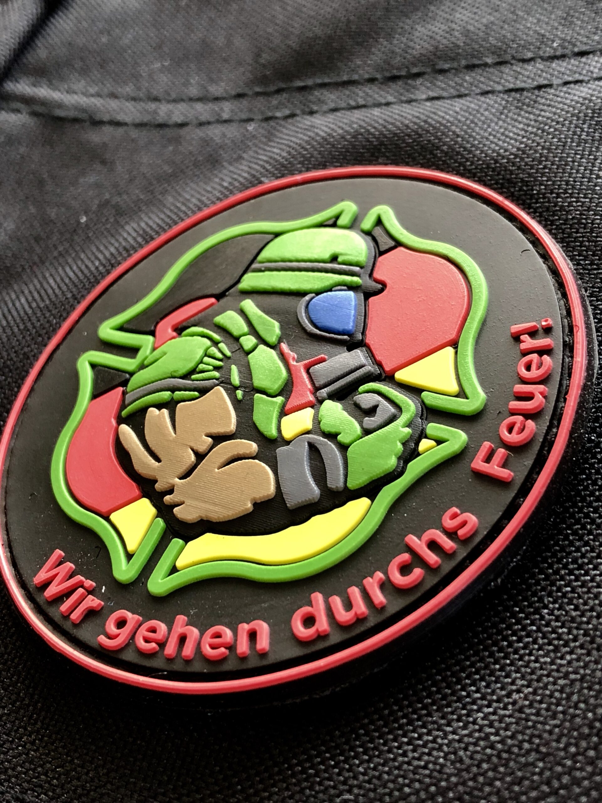 3D Rubberpatch: "Wir gehen durchs Feuer!" Deutschland – Bild 2