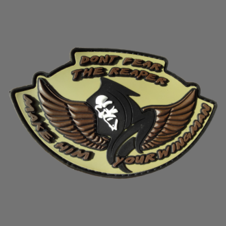 3D Rubber MORALE PATCH: "Don't fear the Reaper - brown wings"