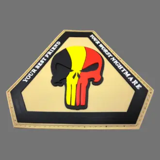 3D Rubber Patch:"Punisher Belgium"