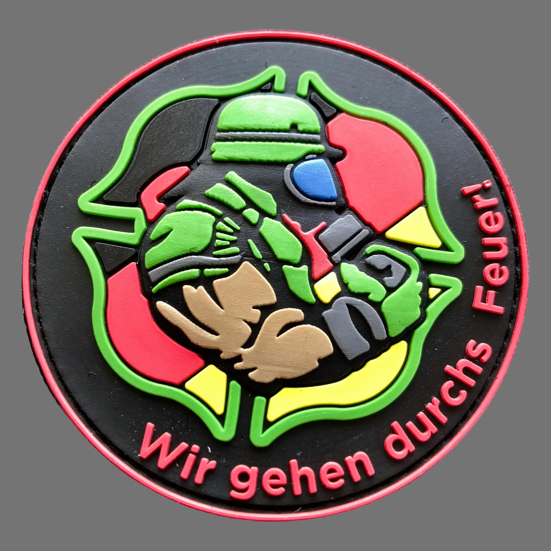 3D Rubberpatch: "Wir gehen durchs Feuer!" Deutschland