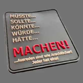 3D Rubberpatch "Machen" neue Farbkombination