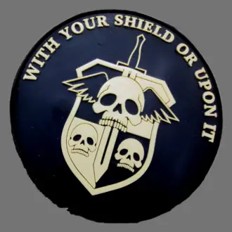 3D Rubber Patch:"With your shield or upon it"