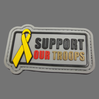 3D Rubber MORALE PATCH: "Support our Troops" S,R,G