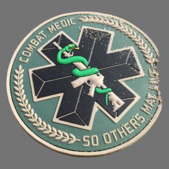 3D Rubber MORALE PATCH: "COMBAT MEDIC" multicam