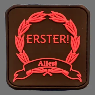 3D Morale Patch: "ERSTER! ALLES!" rot