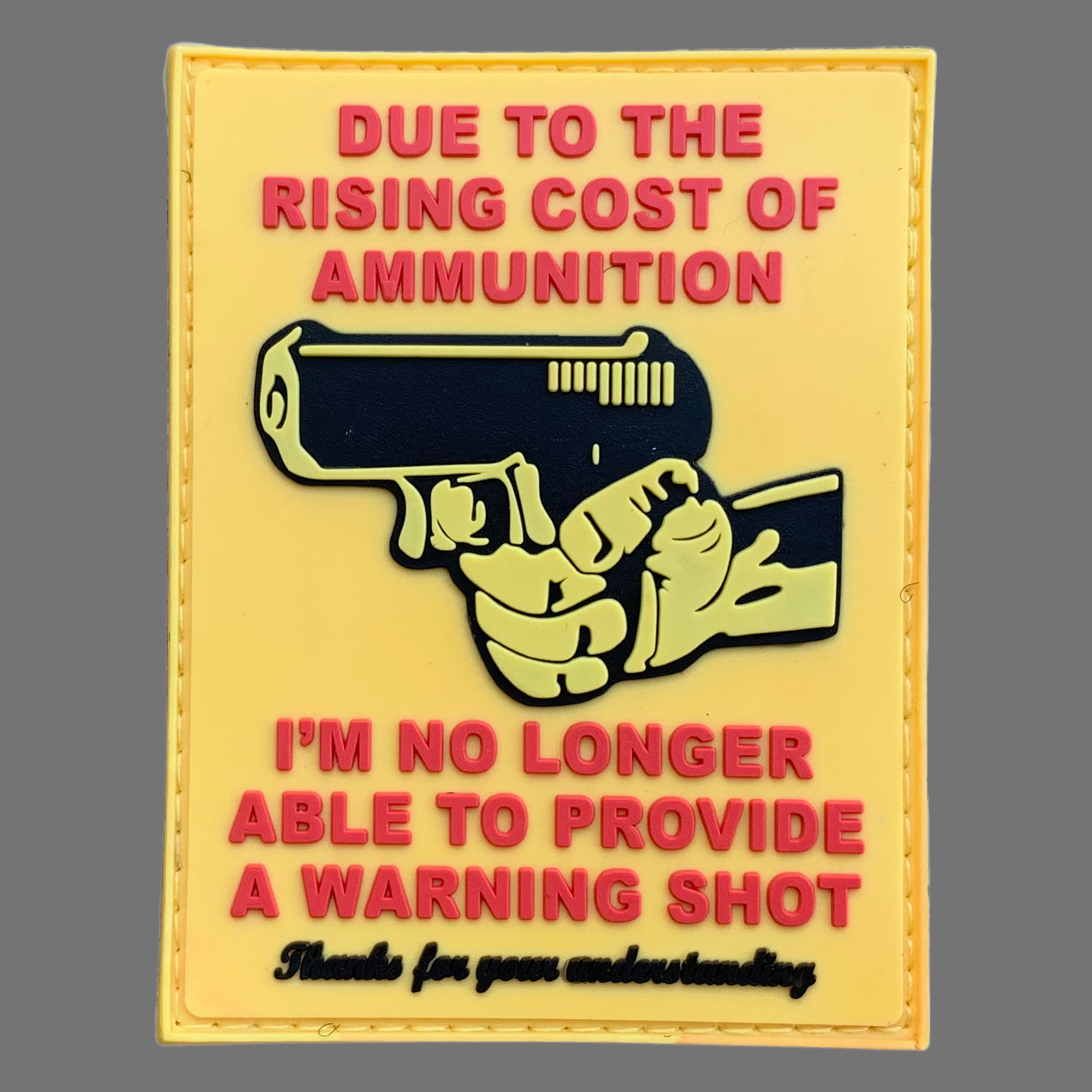 3D Rubberpatch: NO WARNING SHOT