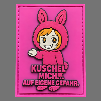 3D Rubberpatch "KUSCHEL MICH pink"