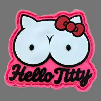 Hello Titty Patch | 3D Rubberpatch mit Klett