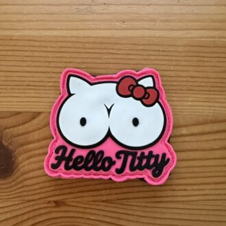 Hello Titty Patch | 3D Rubberpatch mit Klett